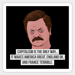 Ron Swanson - Capitalism Magnet